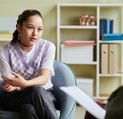 women sharing information