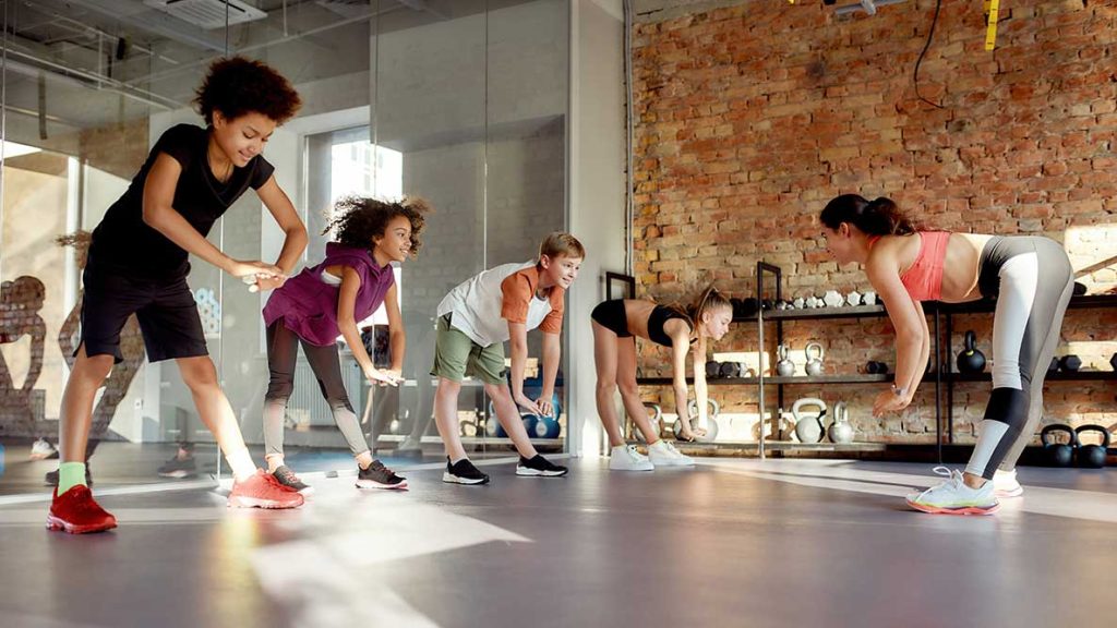 group of teens exercising as part of experiential therapy in Redondo Beach